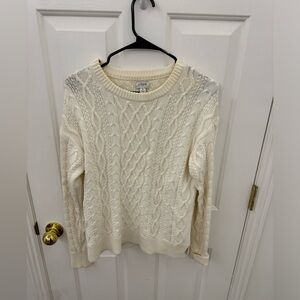 Cute comfy cream chunky sweater. J crew. Size S.
